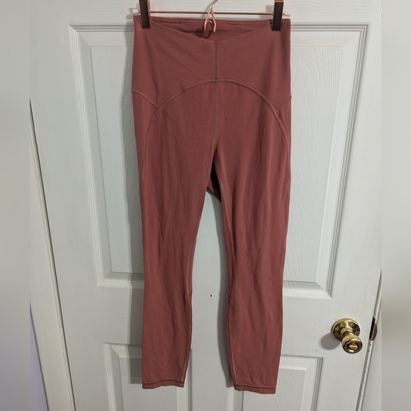 Lululemon Leggings Womens 6 Pink Unlimit High Rise 25" W5CZUS - Picture 1 of 5